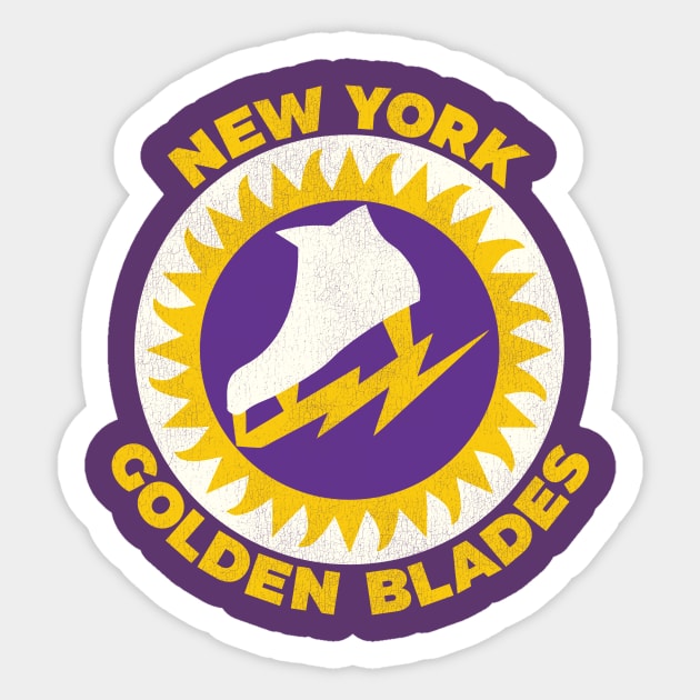 Defunct New York Golden Blades Hockey Team Sticker by Defunctland